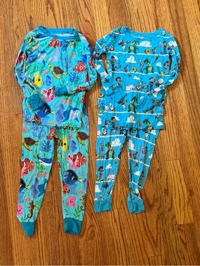 Disney x Little Sleepies 2T - Two Pairs 2 Piece Pajama Sets - Nemo & Toy Story